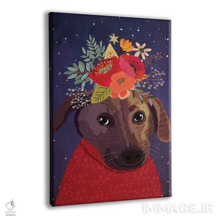 تابلو دکوراتیو سگی اثر میا چارو - نمای پرسپکتیو محصول