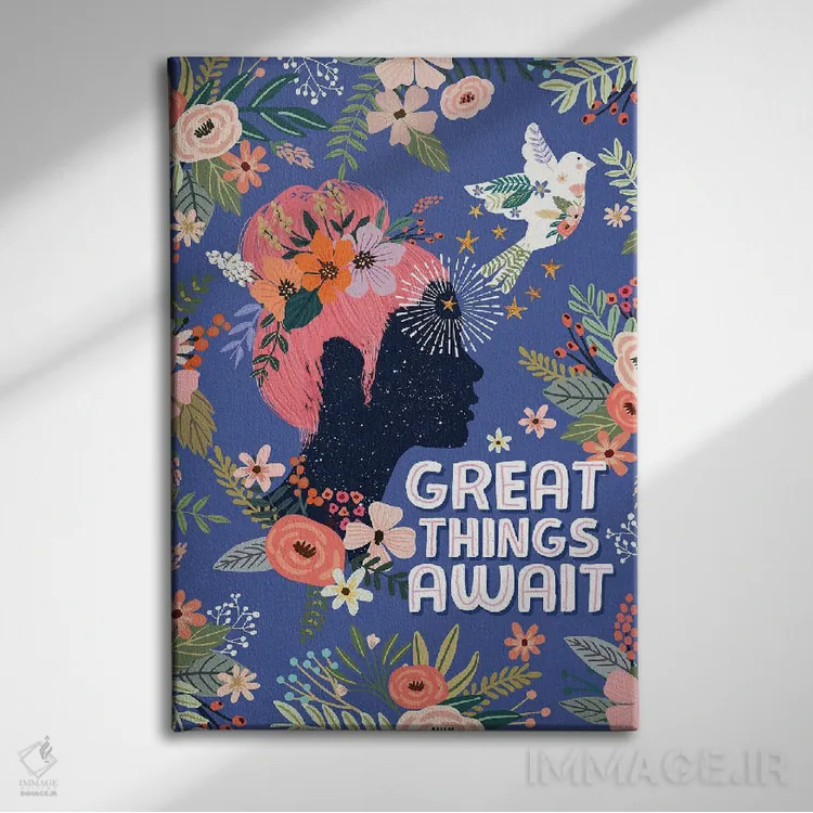 تابلو دکوراتیو چیزهای بزرگ اثر میا چارو - نمای روبهرو روی دیوار