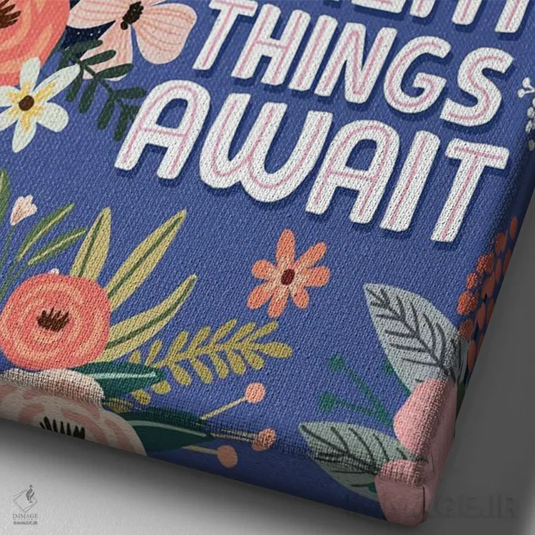 تابلو دکوراتیو چیزهای بزرگ اثر میا چارو - نمای نزدیک بافت بوم