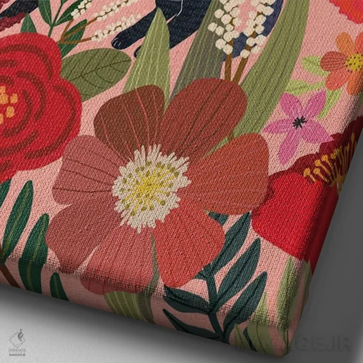 تابلو دکوراتیو انرژی اثر میا چارو - نمای نزدیک بافت بوم