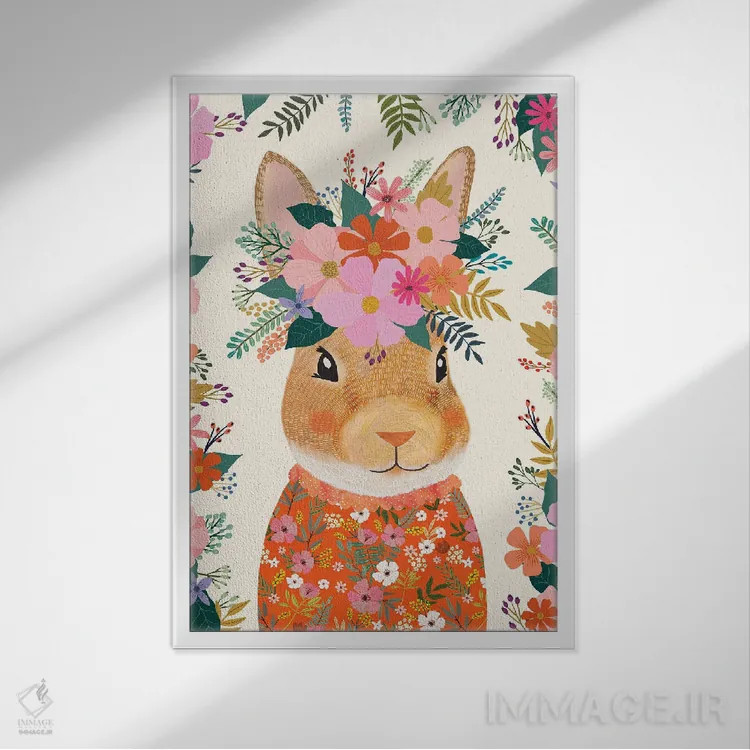 تابلو دکوراتیو عید پاک اثر میا چارو - نمای قابدار سفید