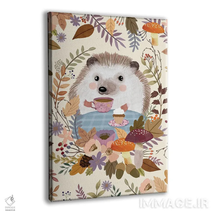 تابلو دکوراتیو جوجه تیغی ۲ اثر میا چارو - نمای پرسپکتیو محصول