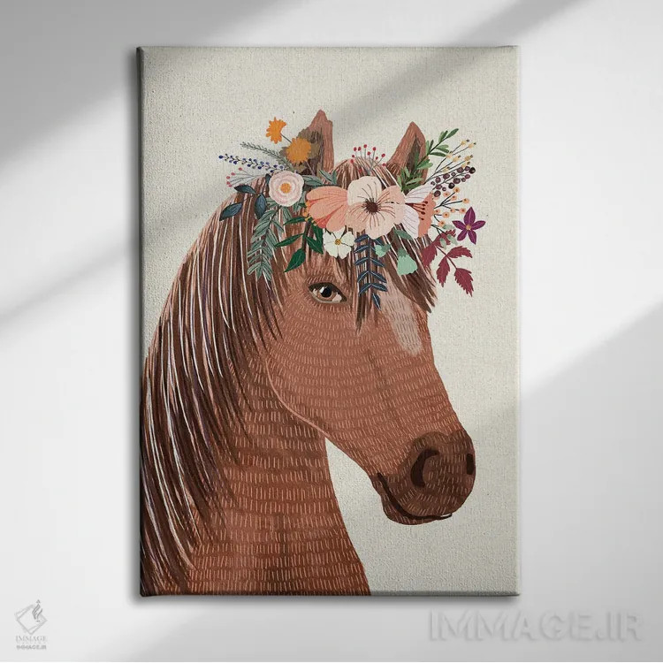 تابلو دکوراتیو اسب اثر میا چارو - نمای روبهرو روی دیوار
