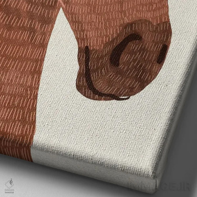 تابلو دکوراتیو اسب اثر میا چارو - نمای نزدیک بافت بوم