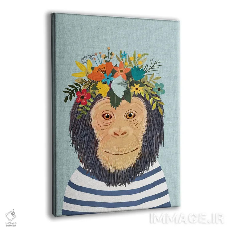 تابلو دکوراتیو میمون اثر میا چارو - نمای پرسپکتیو محصول