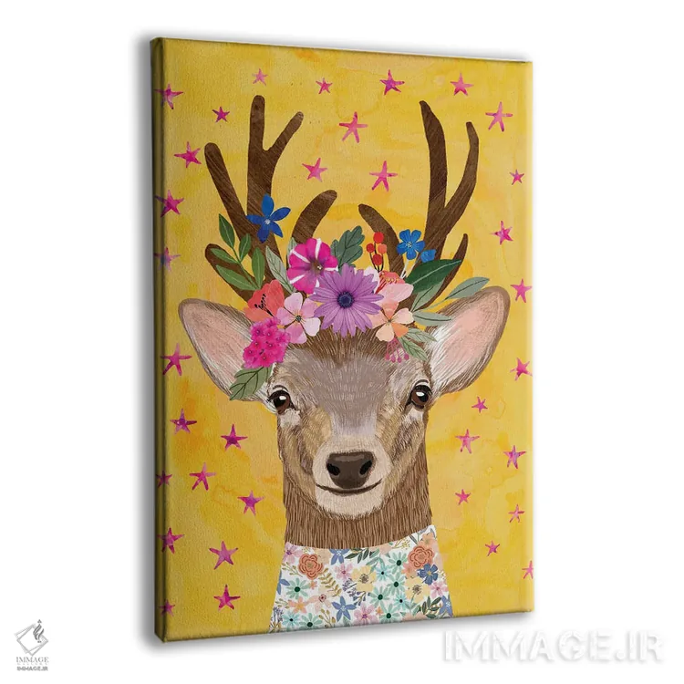 تابلو دکوراتیو گوزن جادویی اثر میا چارو - نمای پرسپکتیو محصول