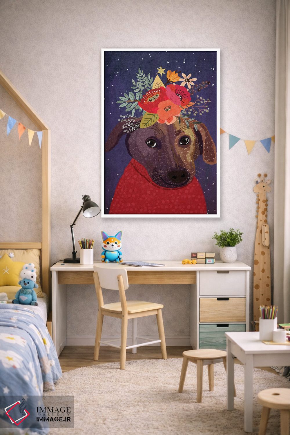 تابلو دکوراتیو سگی اثر میا چارو - D1W