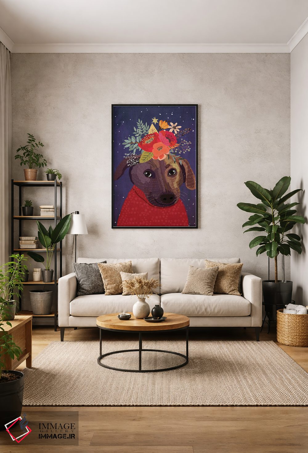 تابلو دکوراتیو سگی اثر میا چارو - D2B