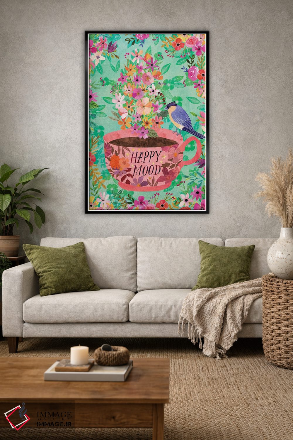 تابلو دکوراتیو حال و هوای شاد اثر میا چارو - D2B