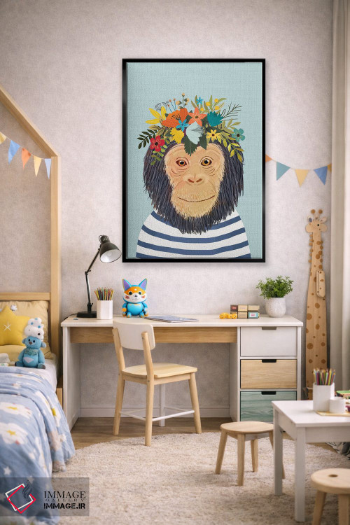 تابلو دکوراتیو میمون اثر میا چارو - D2B