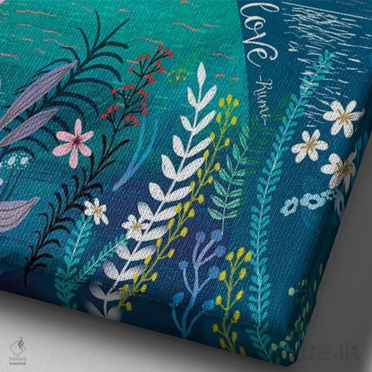 تابلو دکوراتیو شب و روز ۲ اثر میا چارو - نمای نزدیک بافت بوم