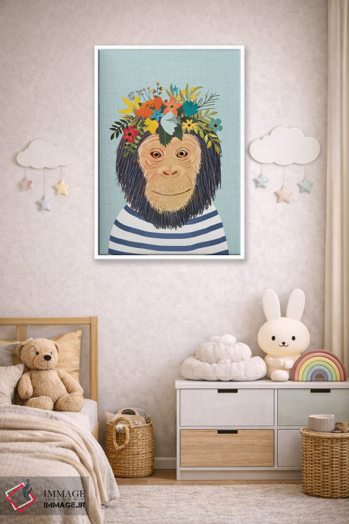 تابلو دکوراتیو میمون اثر میا چارو - D4W