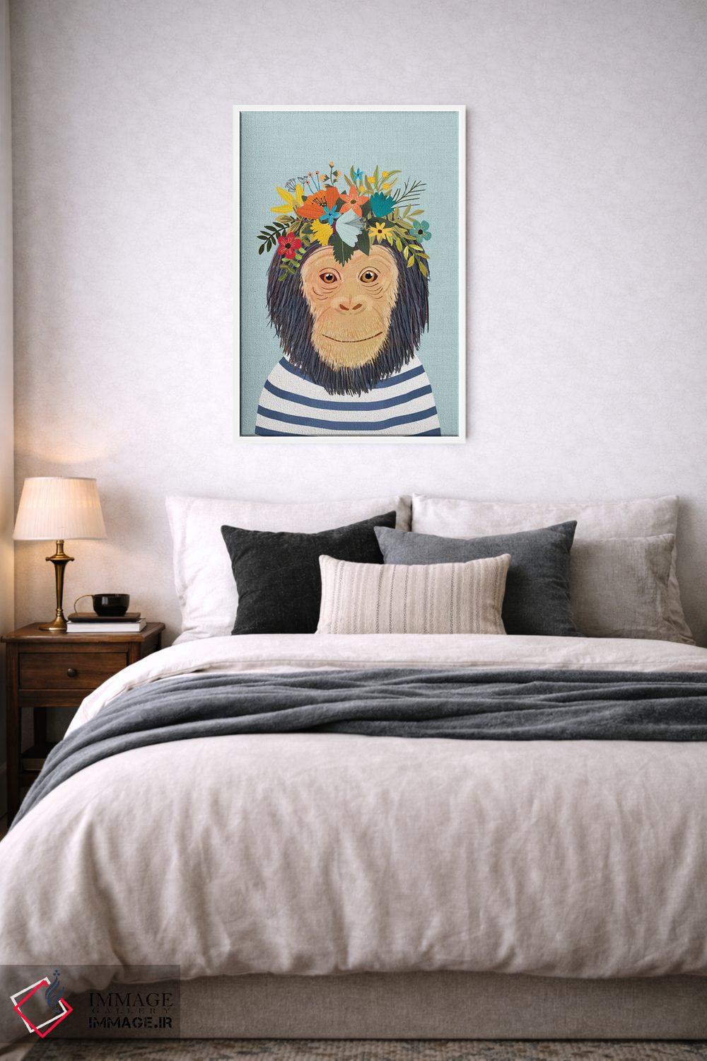 تابلو دکوراتیو میمون اثر میا چارو - D6W