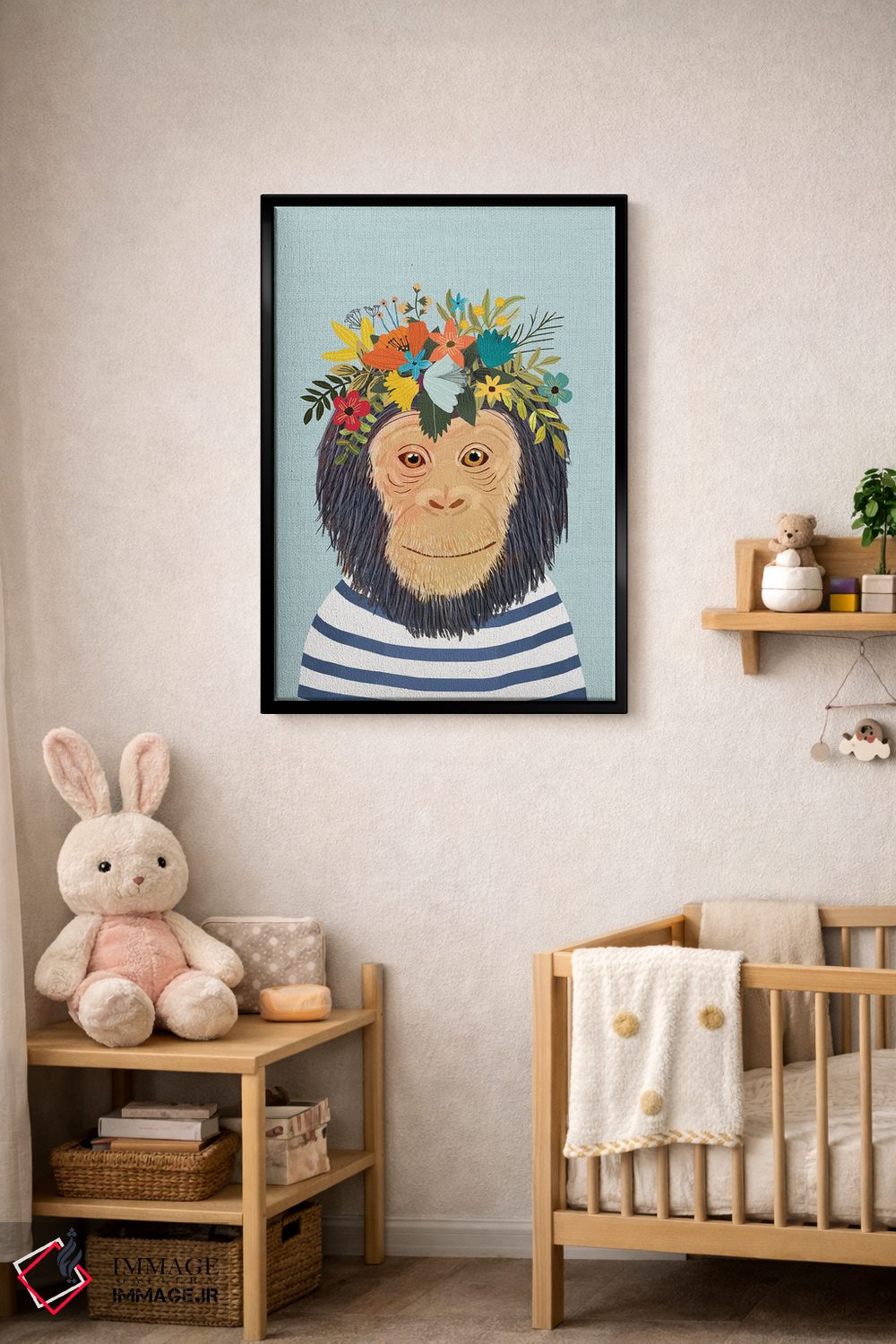 تابلو دکوراتیو میمون اثر میا چارو - D5B