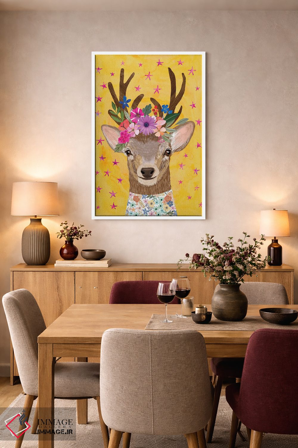 تابلو دکوراتیو گوزن جادویی اثر میا چارو - D6W