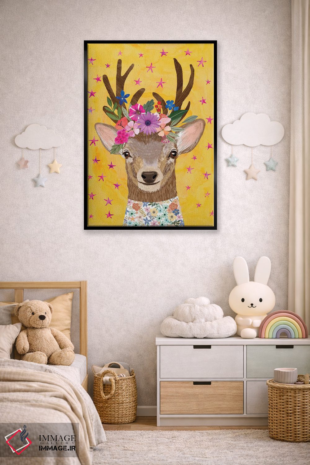 تابلو دکوراتیو گوزن جادویی اثر میا چارو - D5B