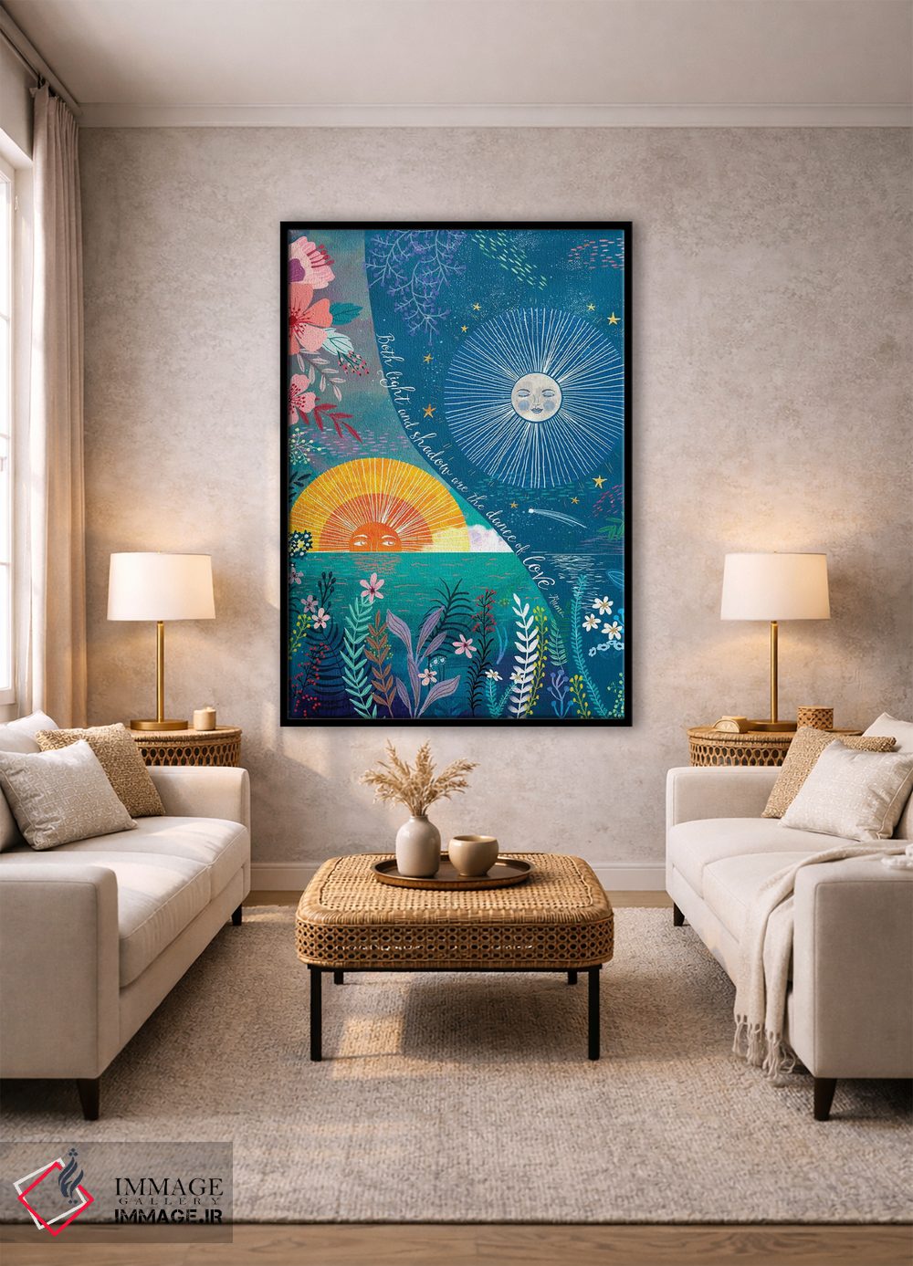 تابلو دکوراتیو شب و روز ۲ اثر میا چارو - D2B