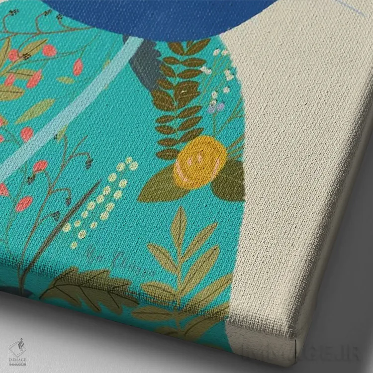 تابلو دکوراتیو فریدا کتلو اثر میا چارو - نمای نزدیک بافت بوم