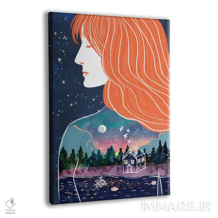 تابلو دکوراتیو جهان درون اثر میا چارو - نمای پرسپکتیو محصول