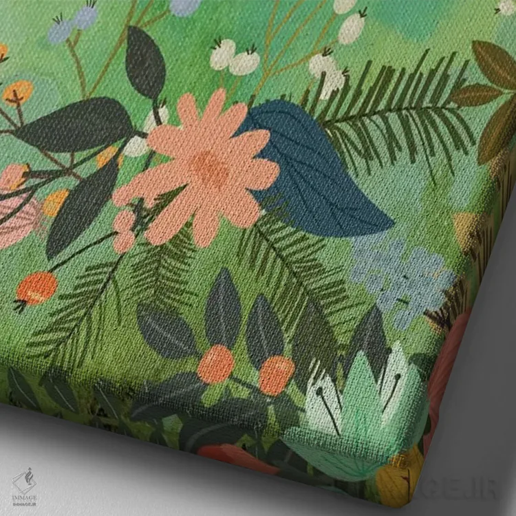 تابلو دکوراتیو سپاسگزار باش اثر میا چارو - نمای نزدیک بافت بوم