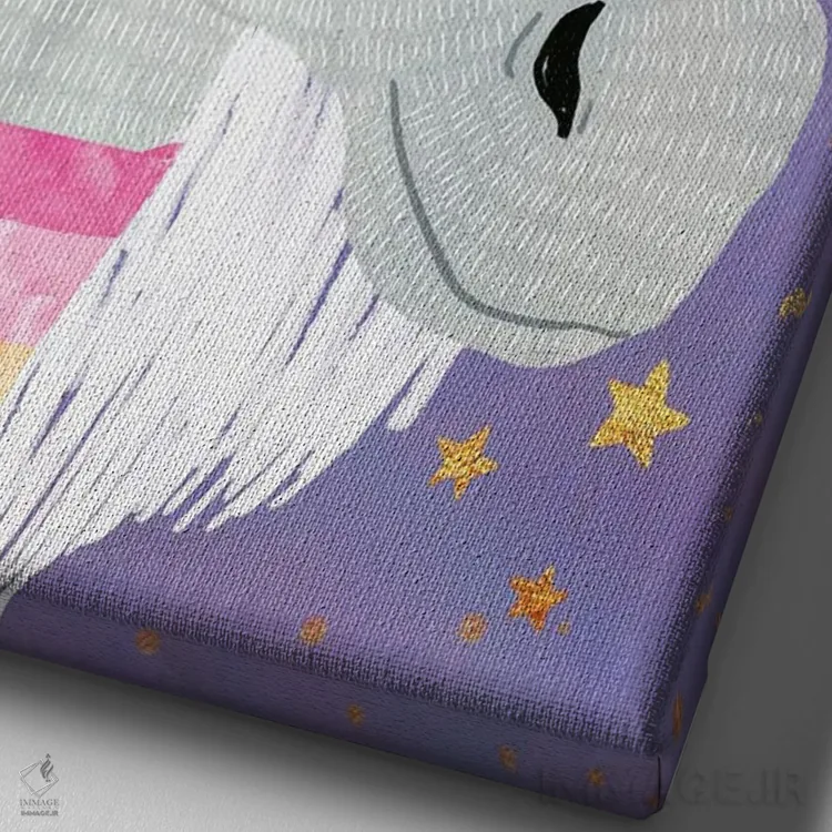 تابلو دکوراتیو تک شاخ ۲ اثر میا چارو - نمای نزدیک بافت بوم