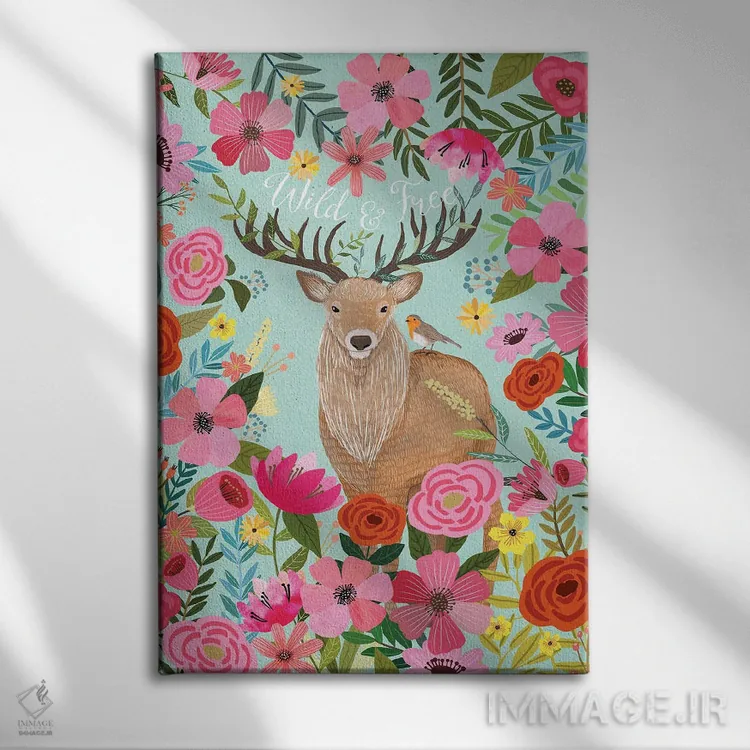 تابلو دکوراتیو وحشی و آزاد ۳ اثر میا چارو - نمای روبهرو روی دیوار