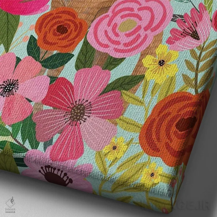 تابلو دکوراتیو وحشی و آزاد ۳ اثر میا چارو - نمای نزدیک بافت بوم