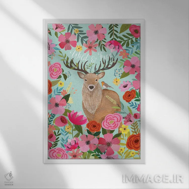 تابلو دکوراتیو وحشی و آزاد ۳ اثر میا چارو - نمای قابدار سفید