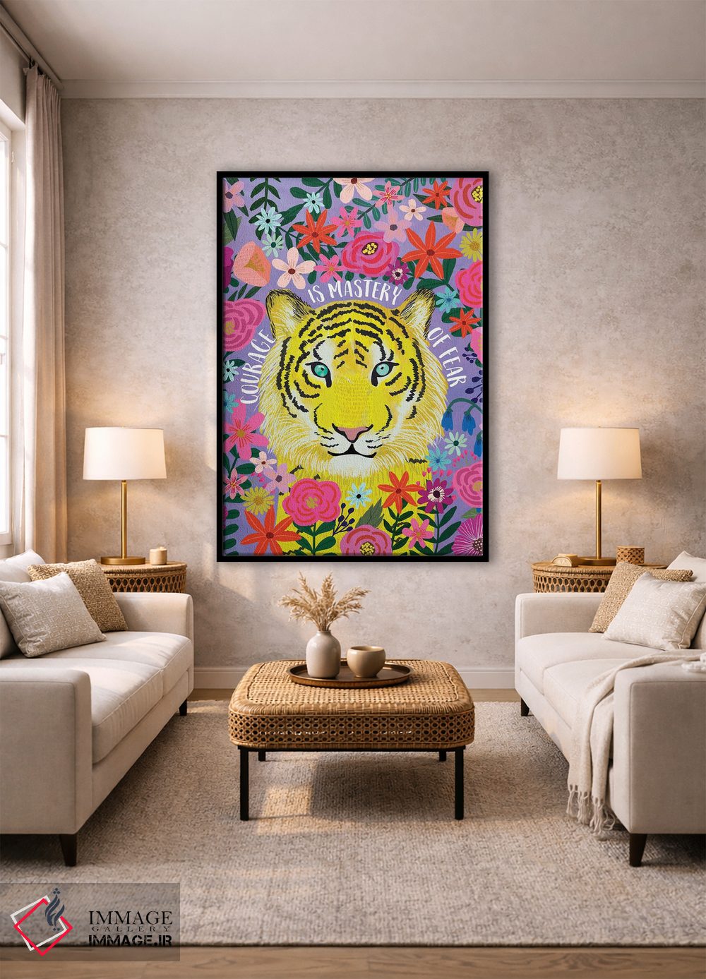 تابلو دکوراتیو ببر اثر میا چارو - D1B