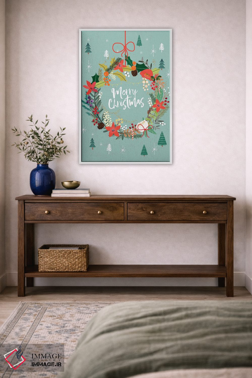 تابلو دکوراتیو تاج کریسمس ۳ اثر میا چارو - D3W