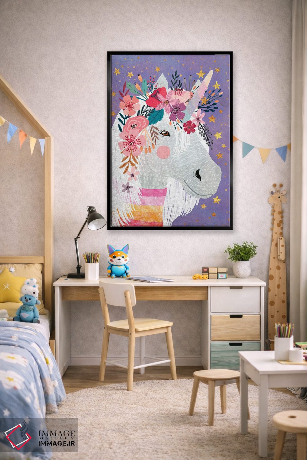 تابلو دکوراتیو تک شاخ ۲ اثر میا چارو - D3B