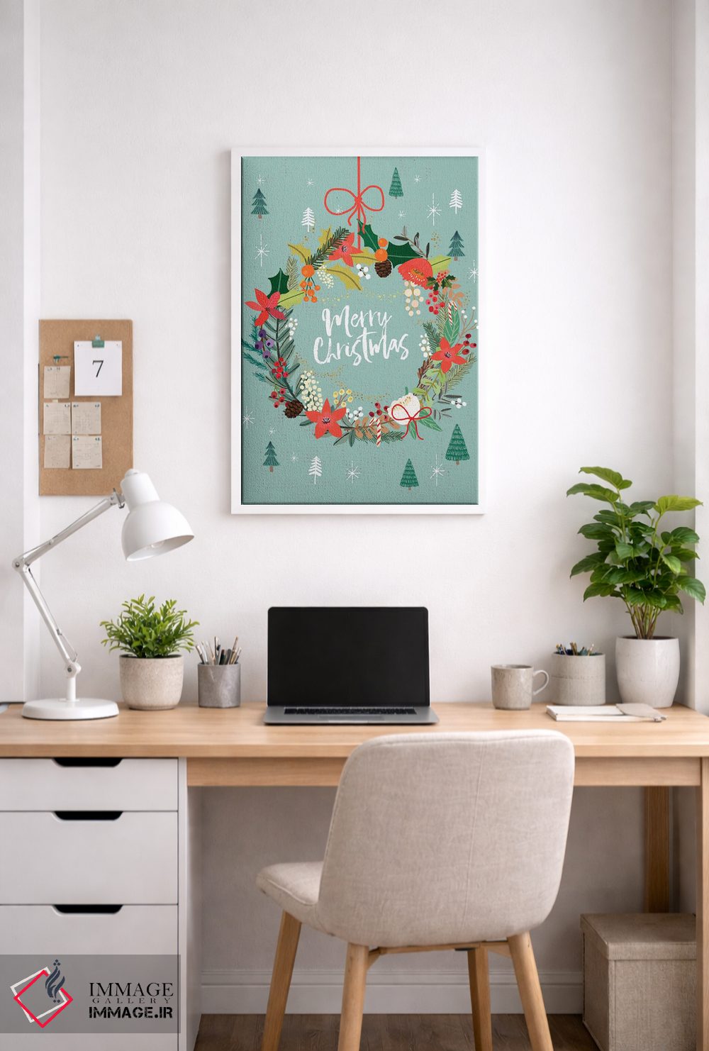 تابلو دکوراتیو تاج کریسمس ۳ اثر میا چارو - D4W