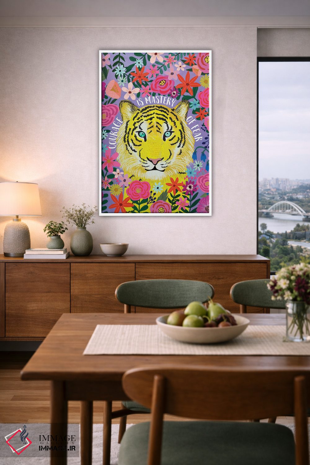 تابلو دکوراتیو ببر اثر میا چارو - D6W
