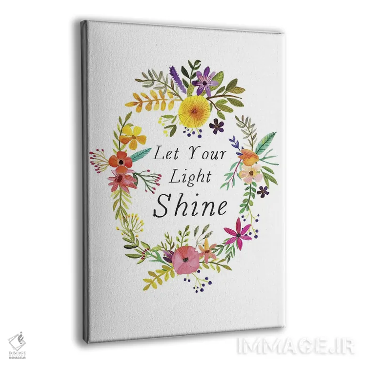 تابلو دکوراتیو بگذار نورت بتابد اثر میا چارو - نمای پرسپکتیو محصول