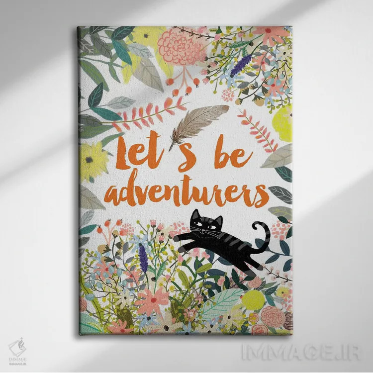 تابلو دکوراتیو بیایید ماجراجو باشیم ۲ اثر میا چارو - نمای روبهرو روی دیوار