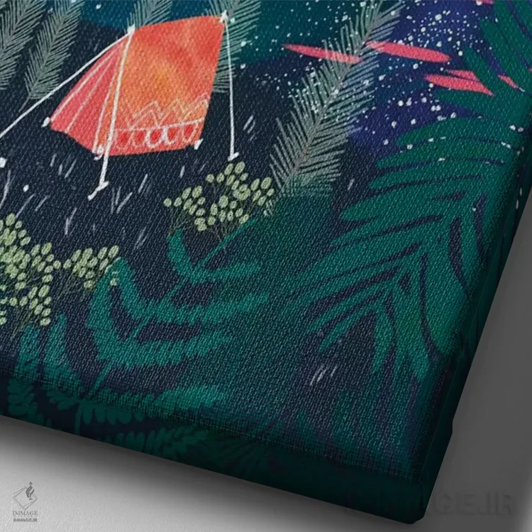 تابلو دکوراتیو بیایید ماجراجو باشیم ۱ اثر میا چارو - نمای نزدیک بافت بوم