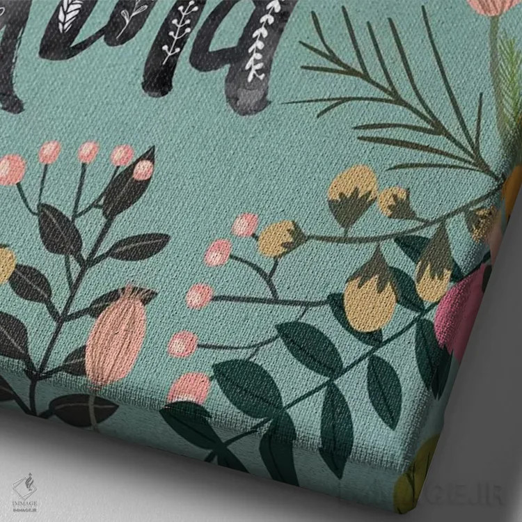 تابلو دکوراتیو Be Kind" اثر میا چارو - نمای نزدیک بافت بوم