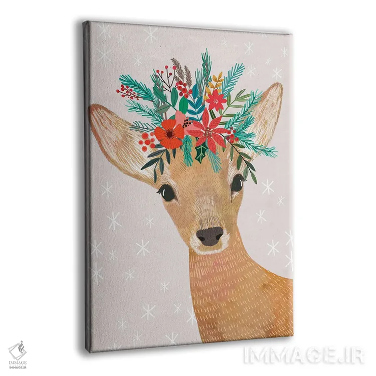 تابلو دکوراتیو گوزن کریسمس اثر میا چارو - نمای پرسپکتیو محصول