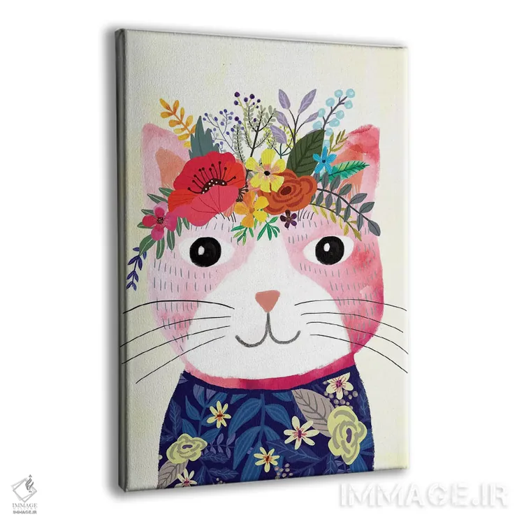 تابلو دکوراتیو گربه مافی اثر میا چارو - نمای پرسپکتیو محصول