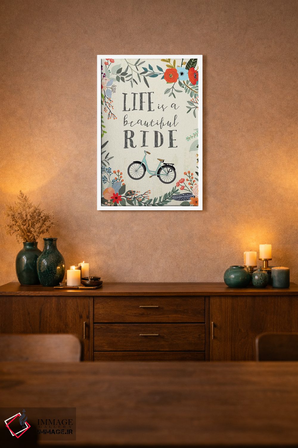تابلو دکوراتیو زندگی یک سواری زیباست اثر میا چارو - D1W