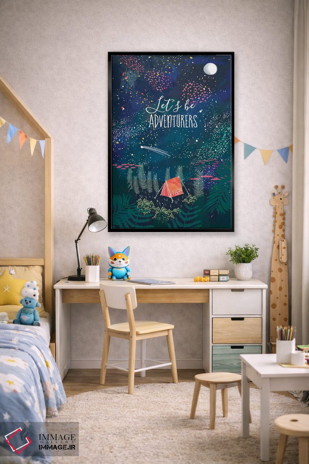 تابلو دکوراتیو بیایید ماجراجو باشیم ۱ اثر میا چارو - D1B
