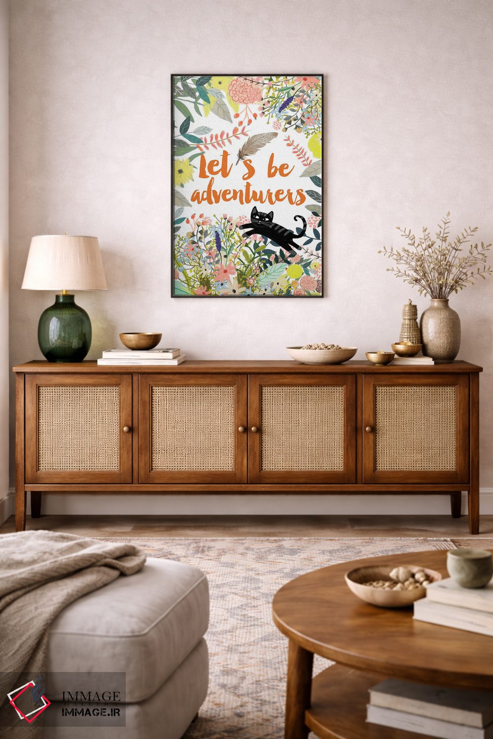 تابلو دکوراتیو بیایید ماجراجو باشیم ۲ اثر میا چارو - D5B