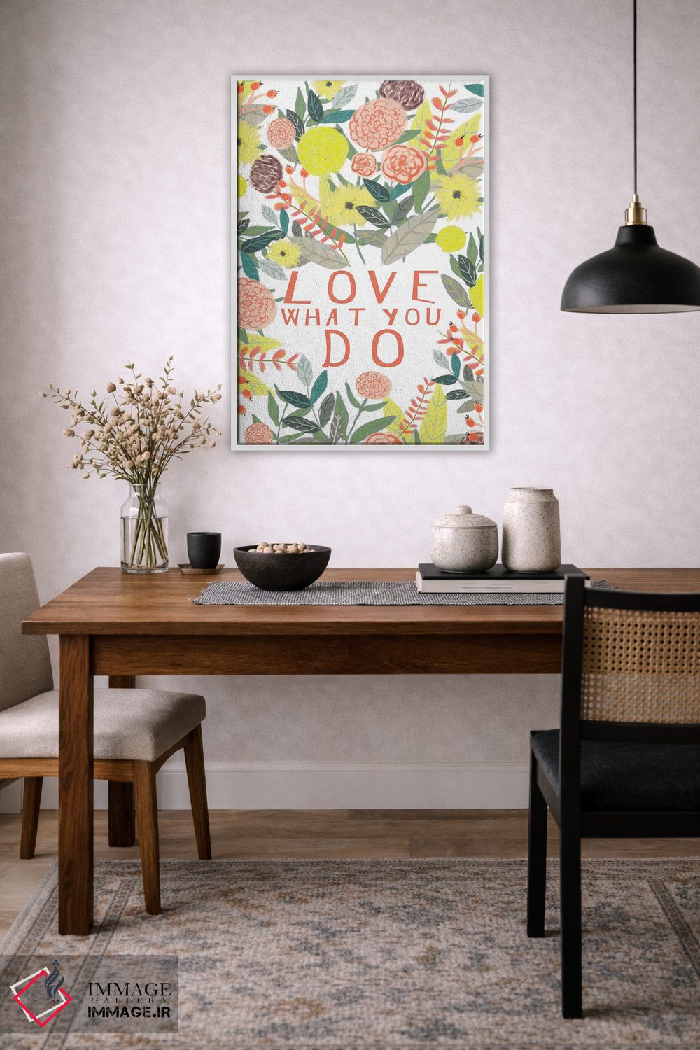 تابلو دکوراتیو کاری را که می کنی دوست بدار اثر میا چارو - D3W