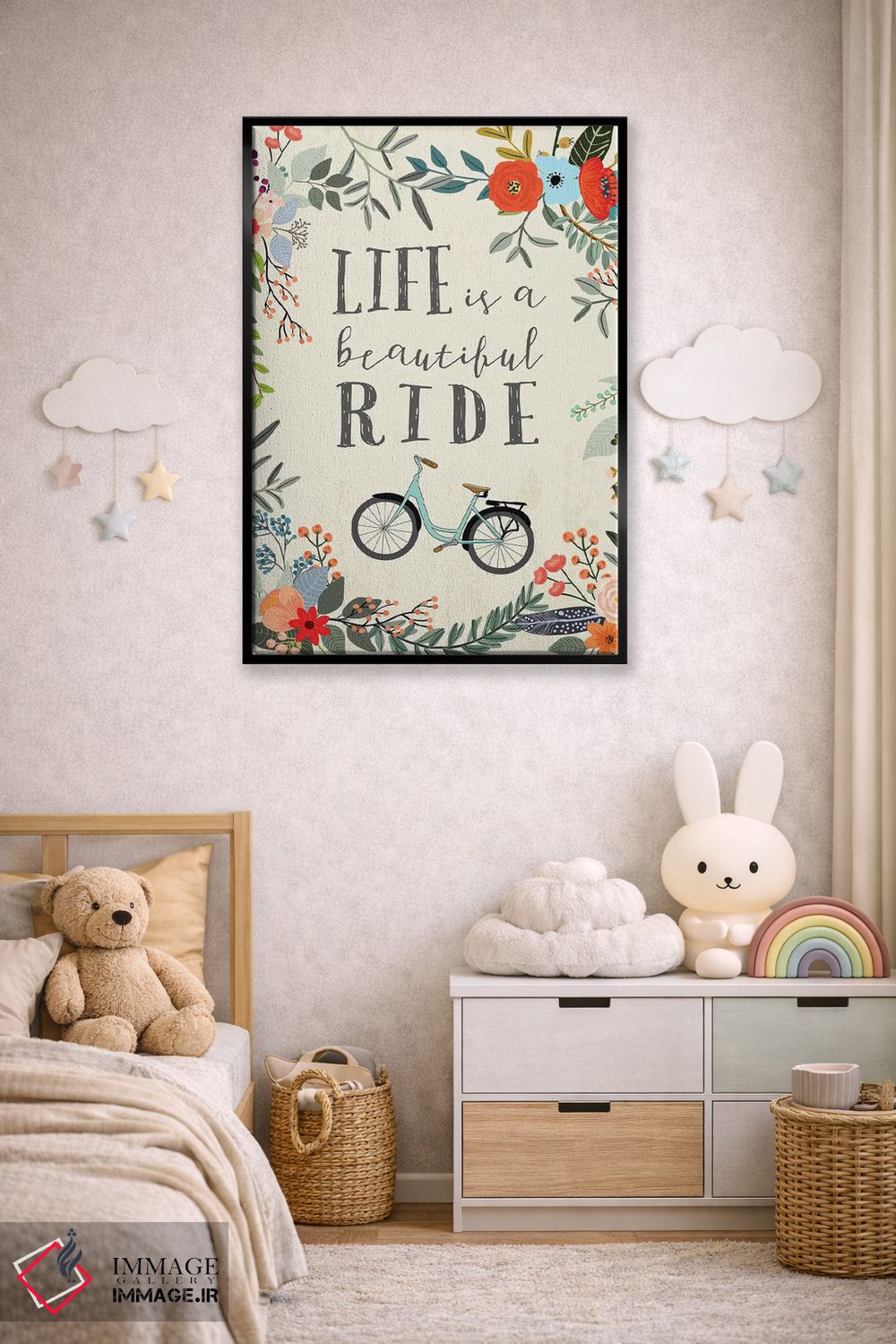 تابلو دکوراتیو زندگی یک سواری زیباست اثر میا چارو - D6B