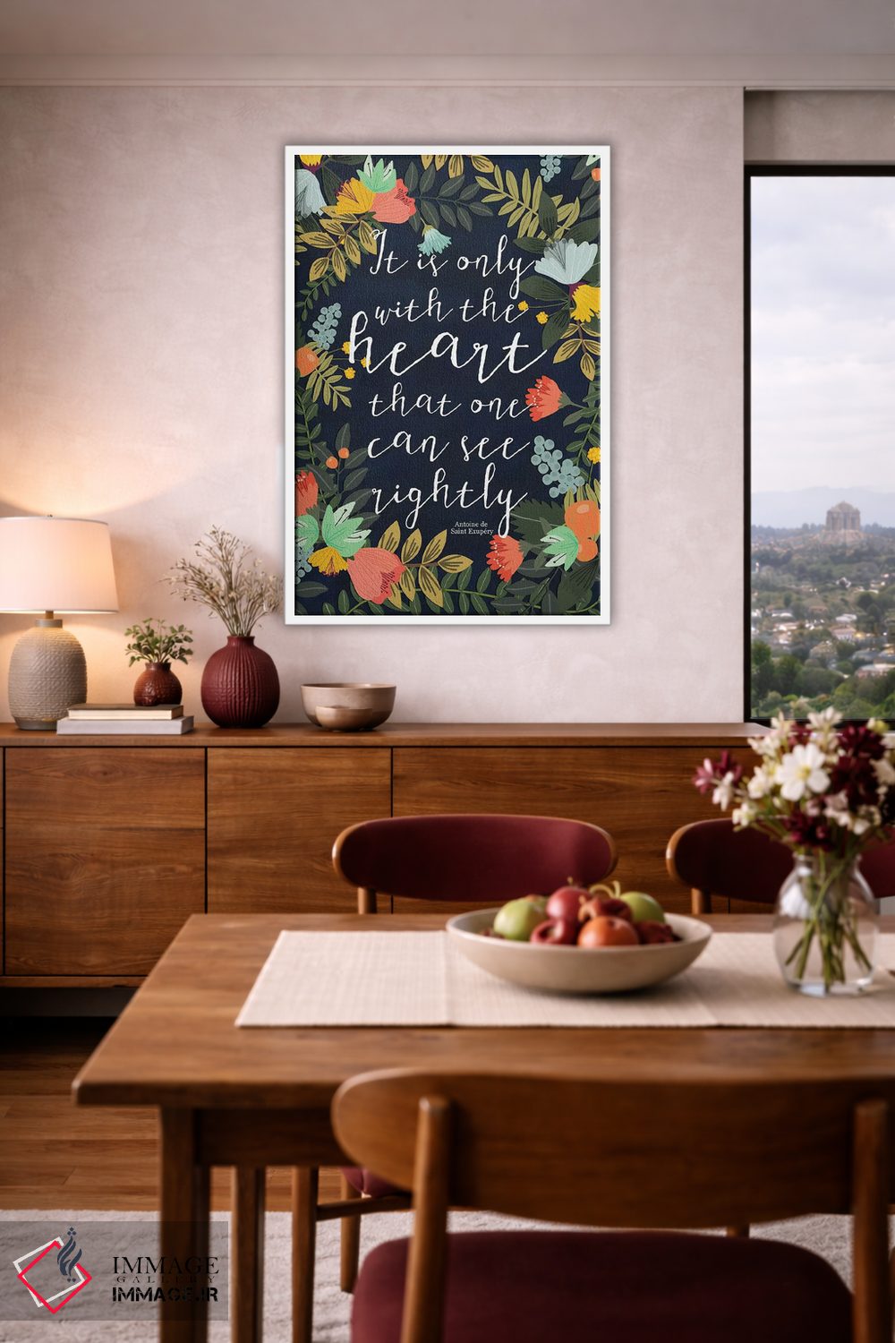 تابلو دکوراتیو تنها با قلب است اثر میا چارو - D4W