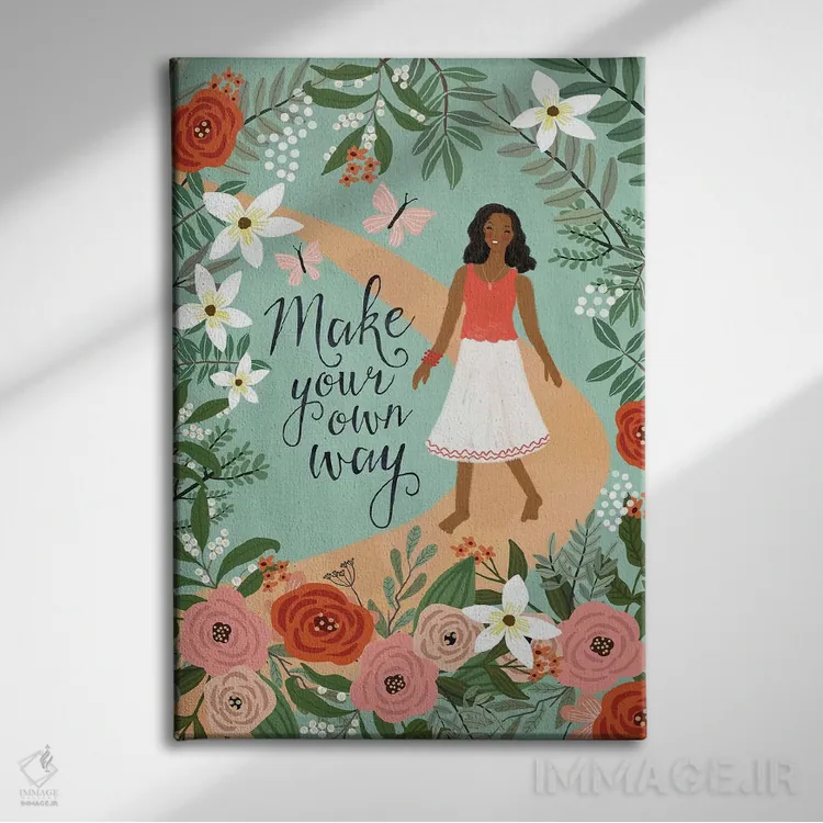 تابلو دکوراتیو راه خودت را بساز اثر میا چارو - نمای روبهرو روی دیوار