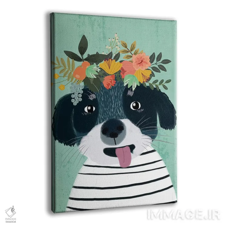 تابلو دکوراتیو توله سگ اثر میا چارو - نمای پرسپکتیو محصول