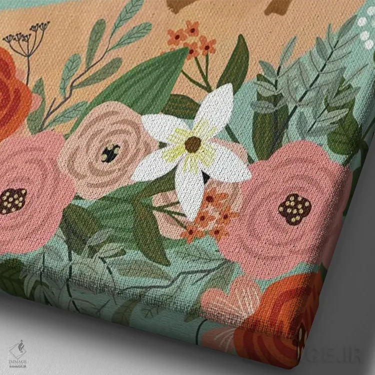 تابلو دکوراتیو راه خودت را بساز اثر میا چارو - نمای نزدیک بافت بوم