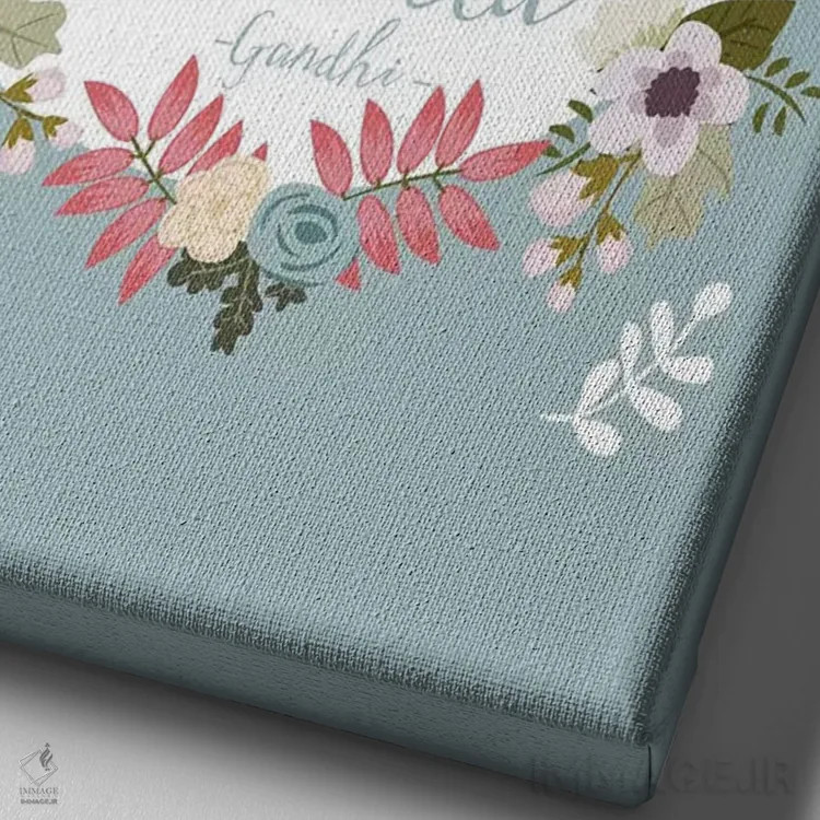 تابلو دکوراتیو خودت تغییر باش اثر میا چارو - نمای نزدیک بافت بوم