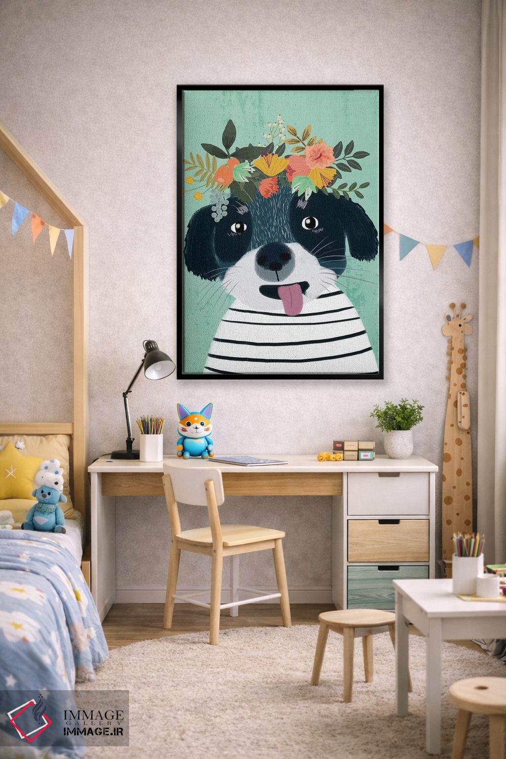 تابلو دکوراتیو توله سگ اثر میا چارو - D2B